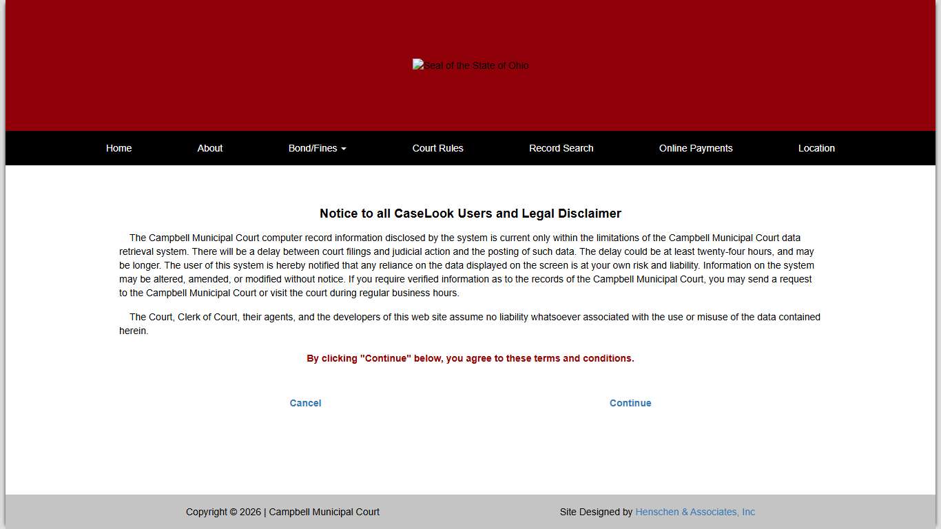 Campbell Municipal Court - Record Search